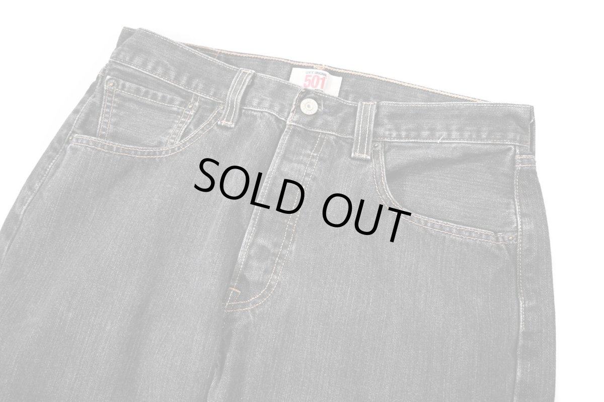 画像2: Used Levi's 501 Denim Pants Black リーバイス (2)