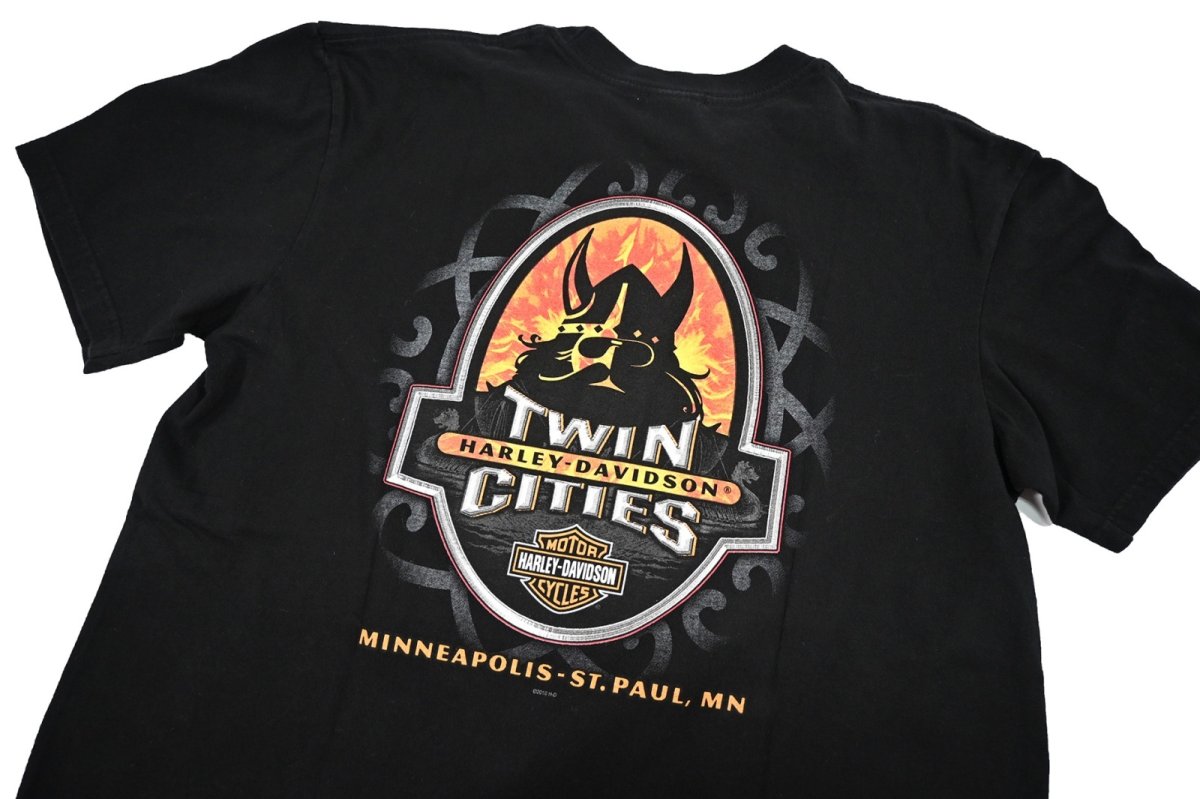 画像4: Used Harley-Davidson Print Tee (4)