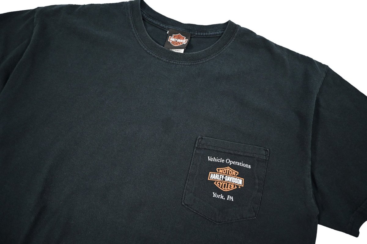 画像2: Used Harley-Davidson Pocket Print Tee (2)