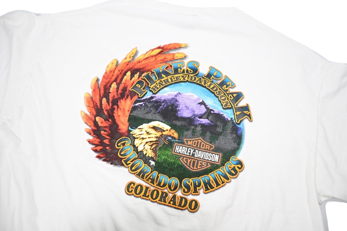 画像4: Used Harley-Davidson Pocket Print Tee made in USA (4)