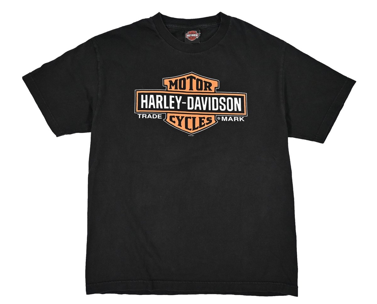 画像1: Used Harley-Davidson Print Tee (1)
