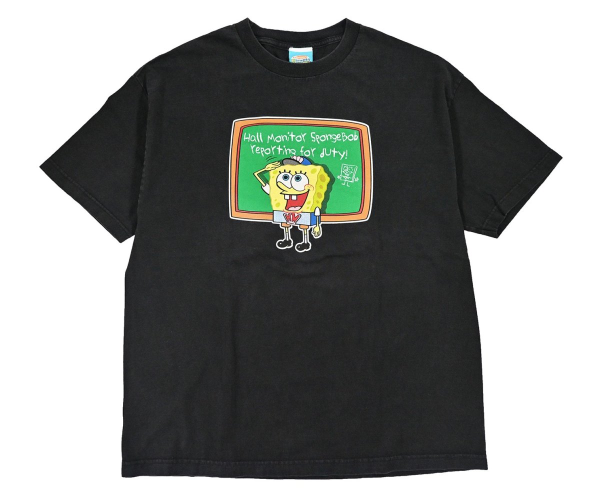 画像1: Used Sponge Bob Print Tee (1)
