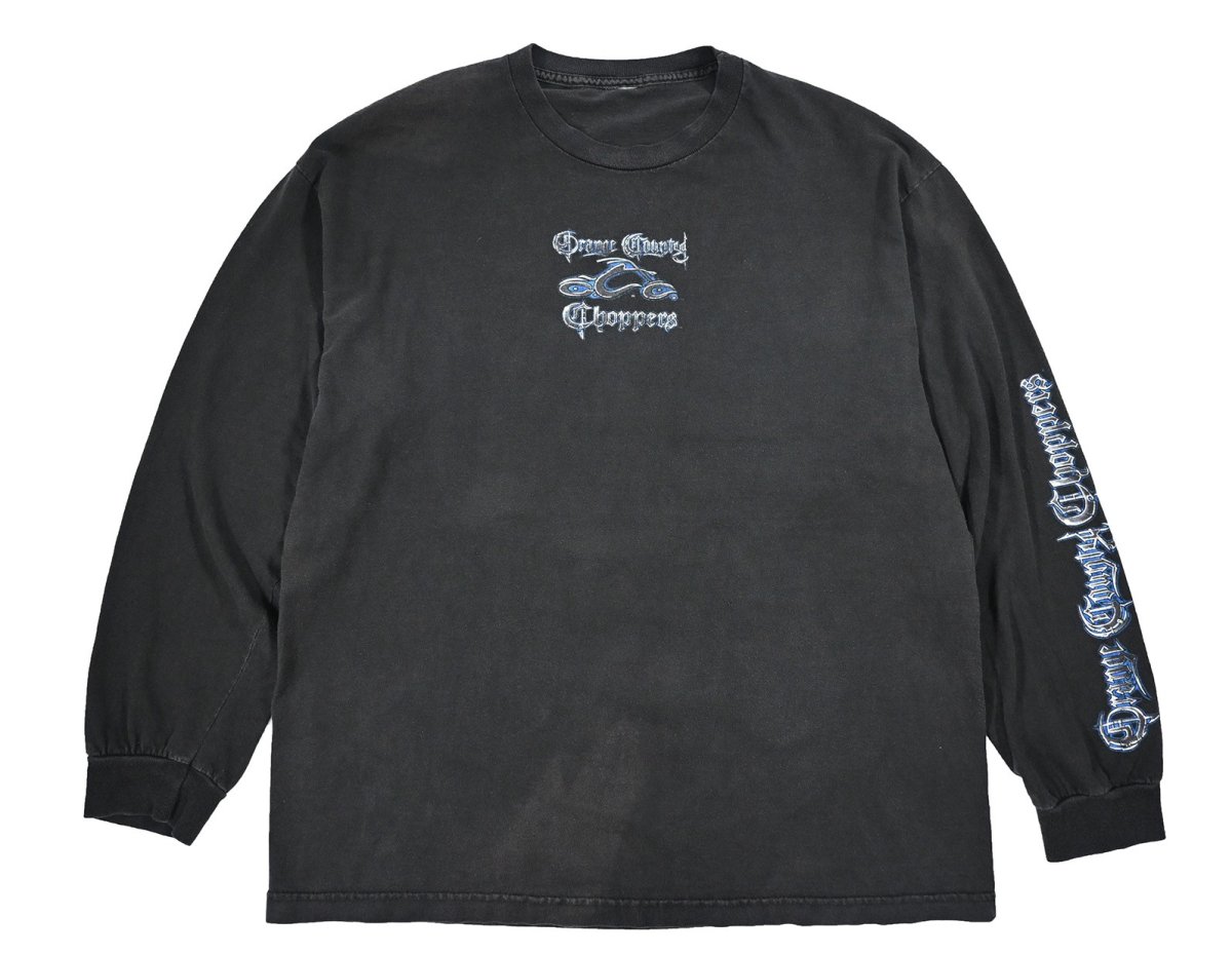画像1: Used Orange Country Choppers L/S Print Tee (1)