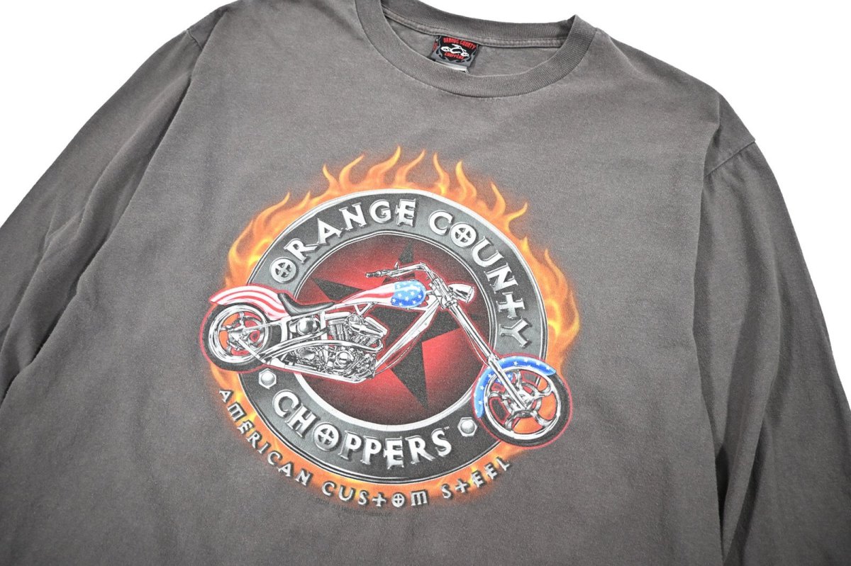 画像2: Used Orange Country Choppers L/S Print Tee (2)