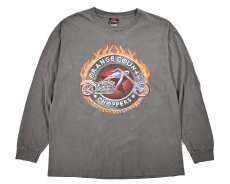 画像1: Used Orange Country Choppers L/S Print Tee (1)