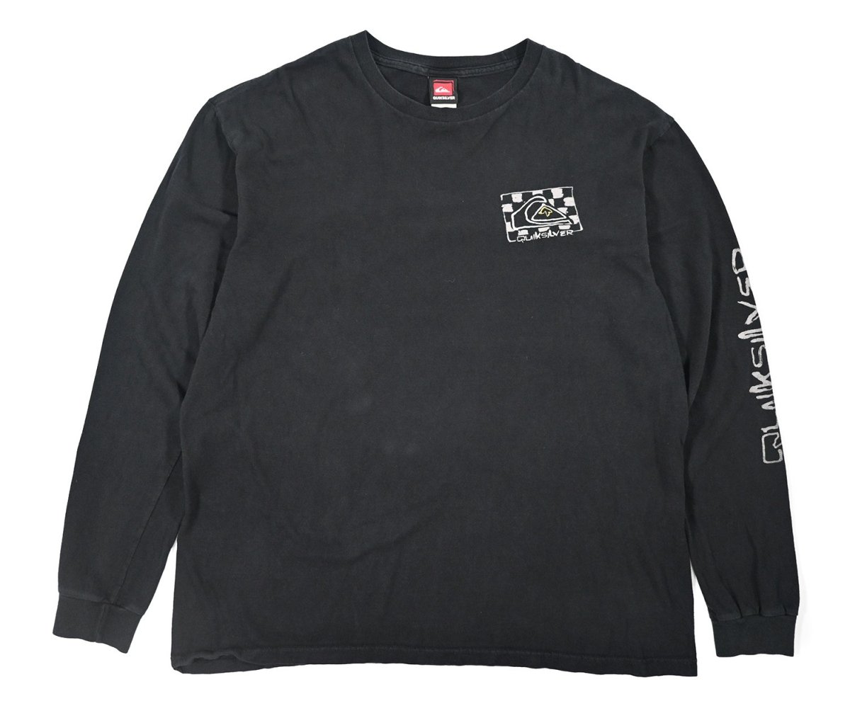 画像1: Used Quiksilver L/S Print Tee (1)