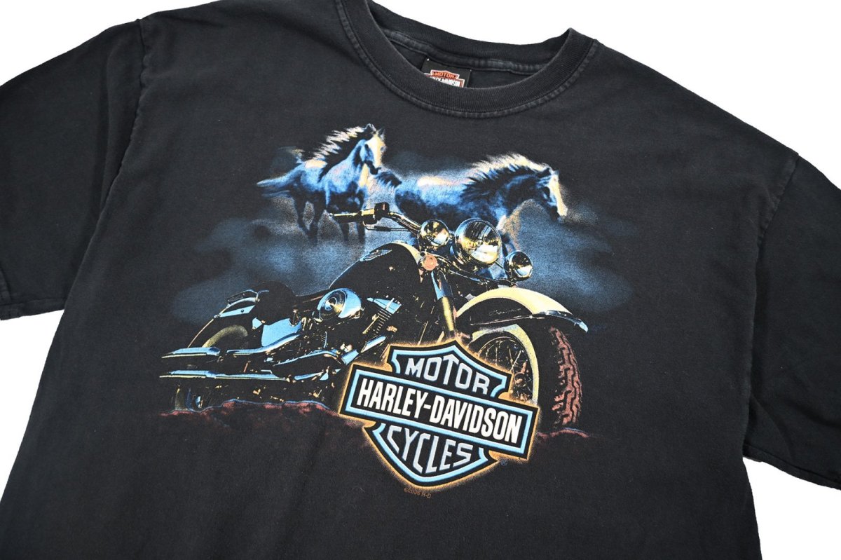 画像2: Used Harley-Davidson Print Tee made in USA (2)