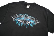画像2: Used Harley-Davidson Print Tee made in USA (2)
