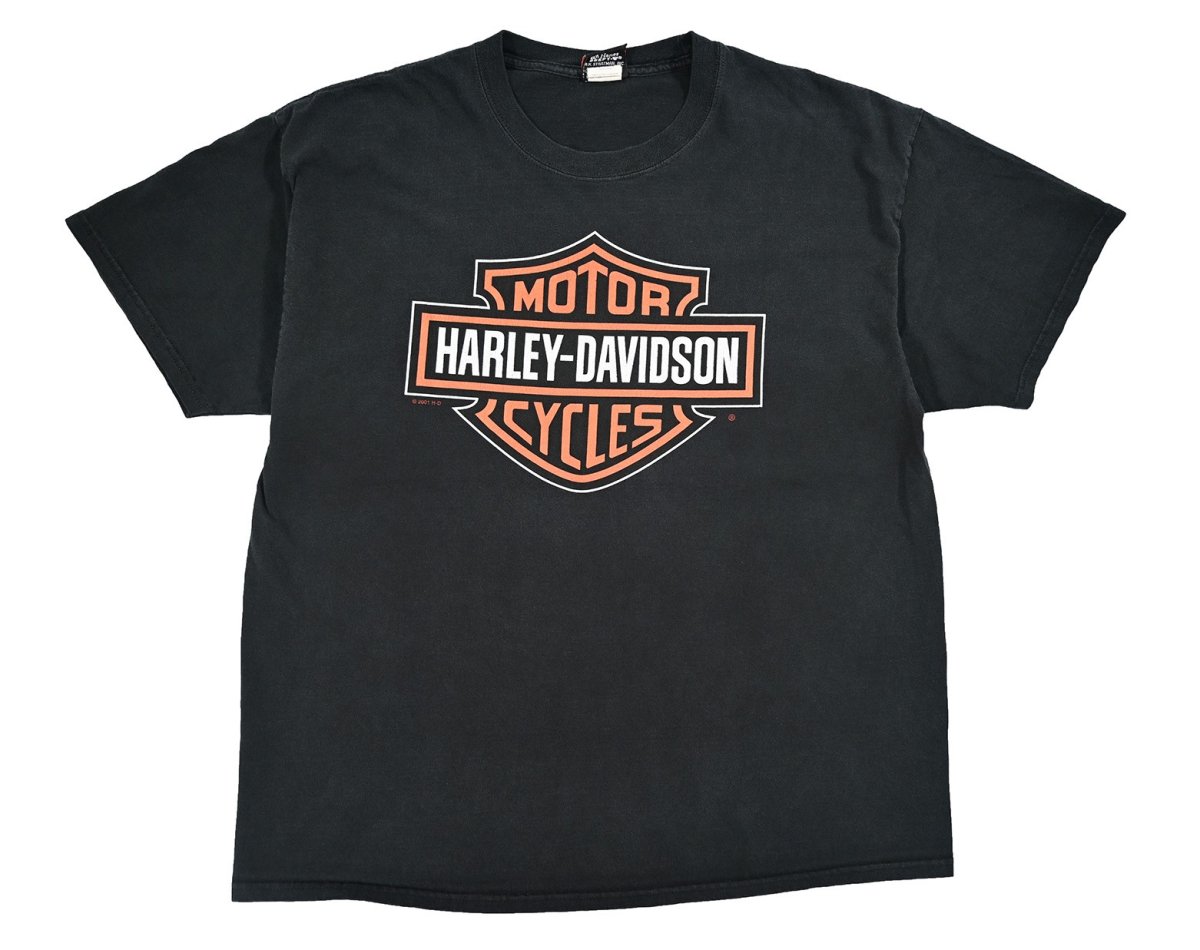 画像1: Used Harley-Davidson Print Tee (1)