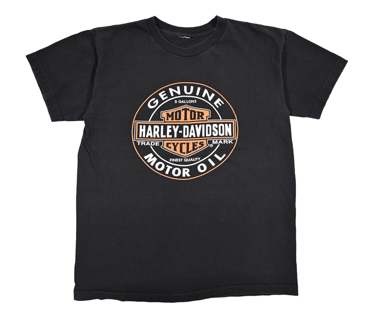 画像1: Used Harley-Davidson Print Tee (1)
