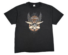 画像1: Used Harley-Davidson Print Tee (1)