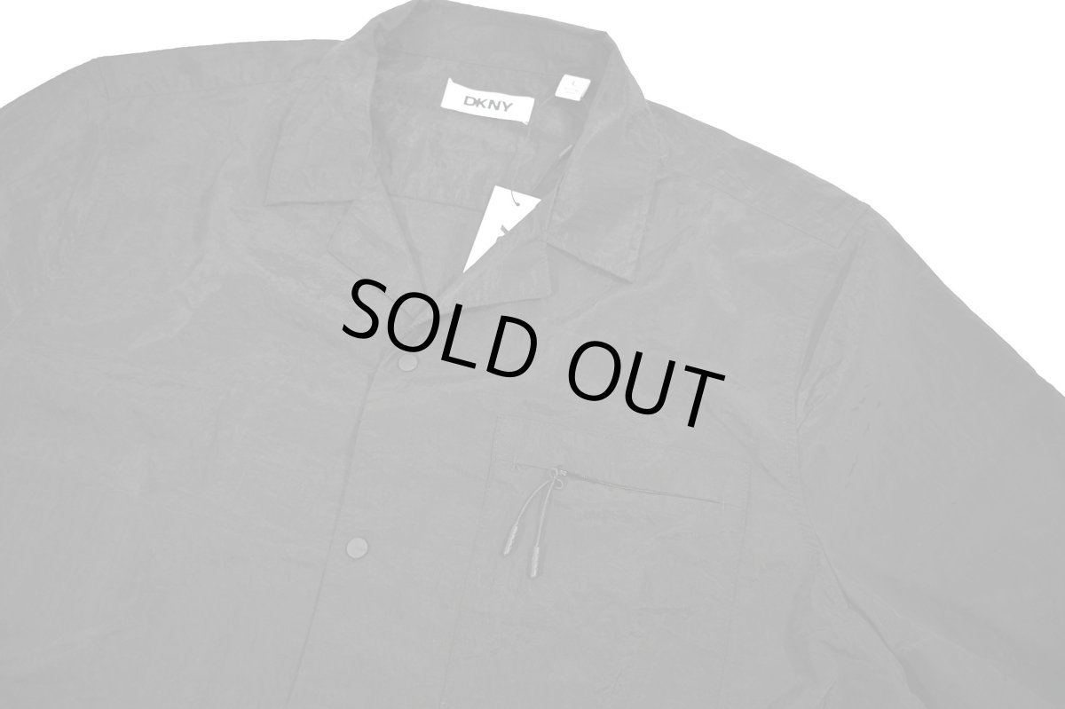 画像2: DKNY Nylon Snap Shirt Black (2)