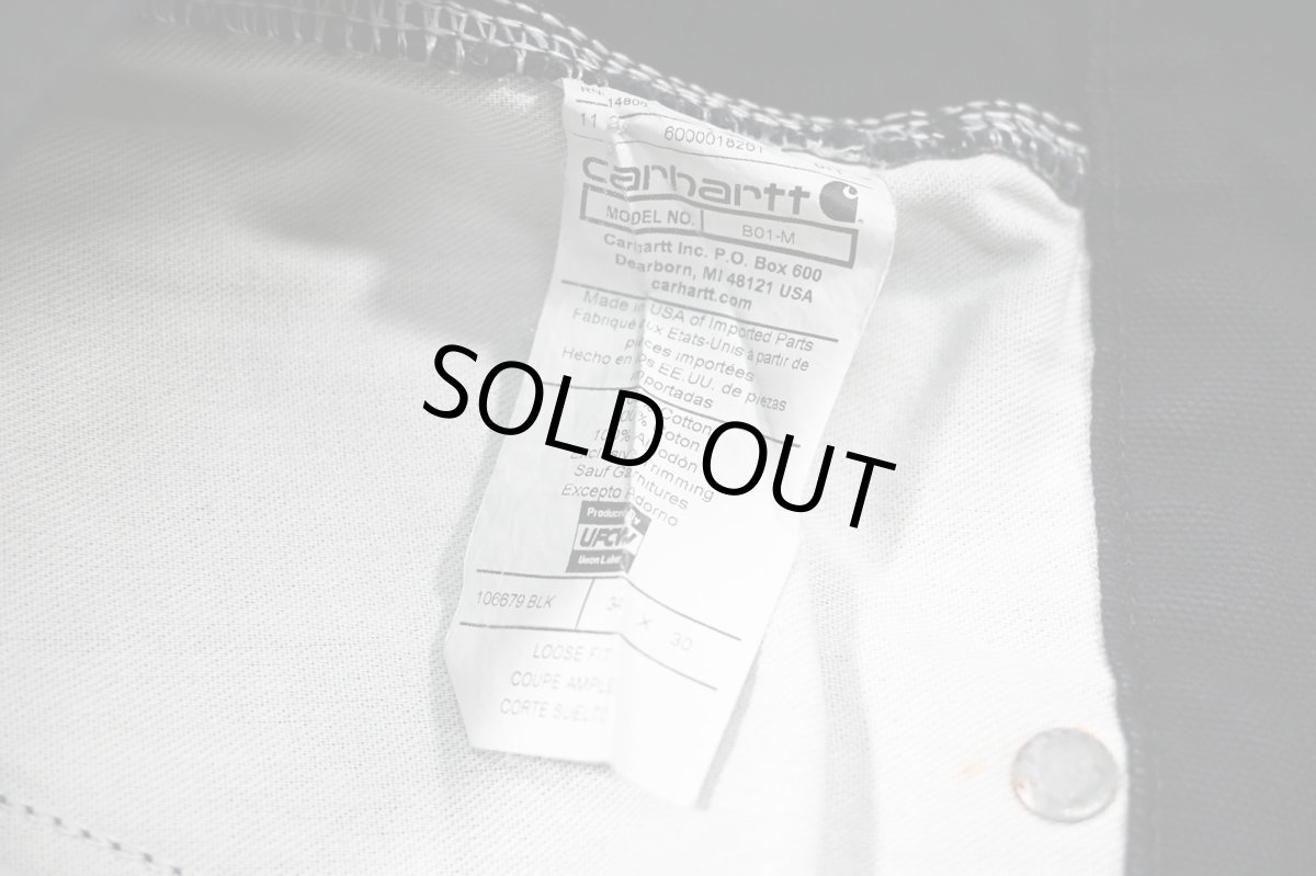 画像7: Used Carhartt Duck Double Knee Carpenter Pants Black made in USA カーハート (7)