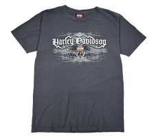 画像1: Used Harley-Davidson Print Tee made in USA (1)