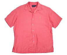 画像1: Used Polo Golf Linen/Silk Open Collar S/S Shirt "Caldwell" ラルフローレン (1)