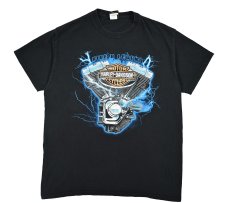 画像1: Used Harley-Davidson Print Tee (1)