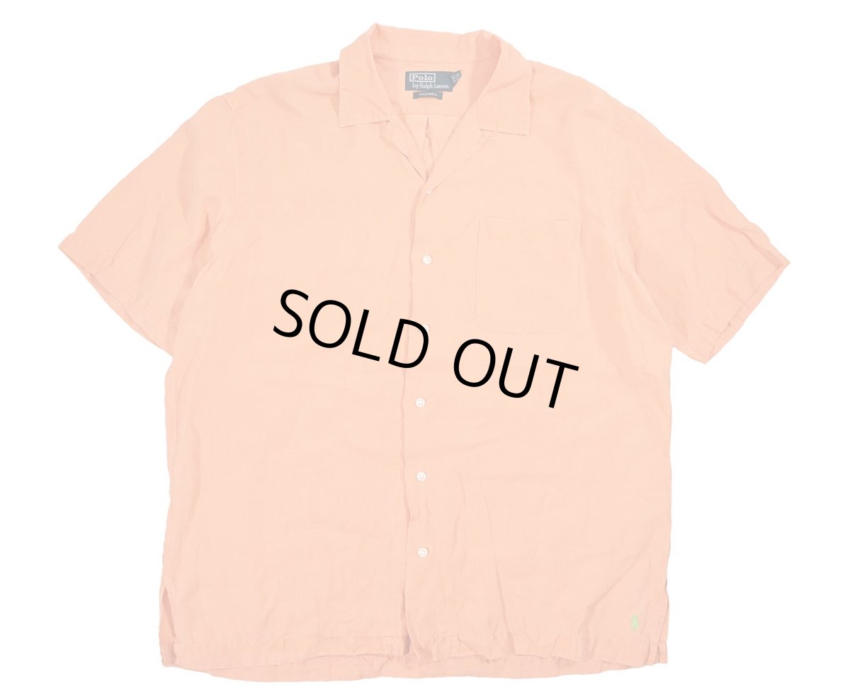 画像1: Used Polo Ralph Lauren Linen/Silk Open Collar S/S Shirt "Caldwell" ラルフローレン (1)