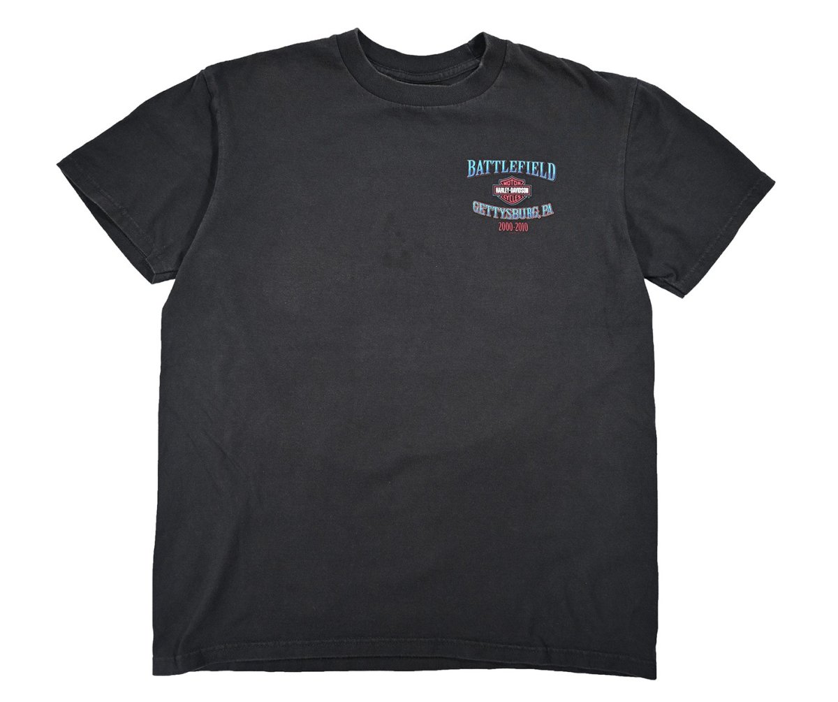 画像1: Used Harley-Davidson Print Tee (1)