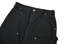 画像2: Used Carhartt Duck Double Knee Carpenter Pants Black made in USA カーハート (2)