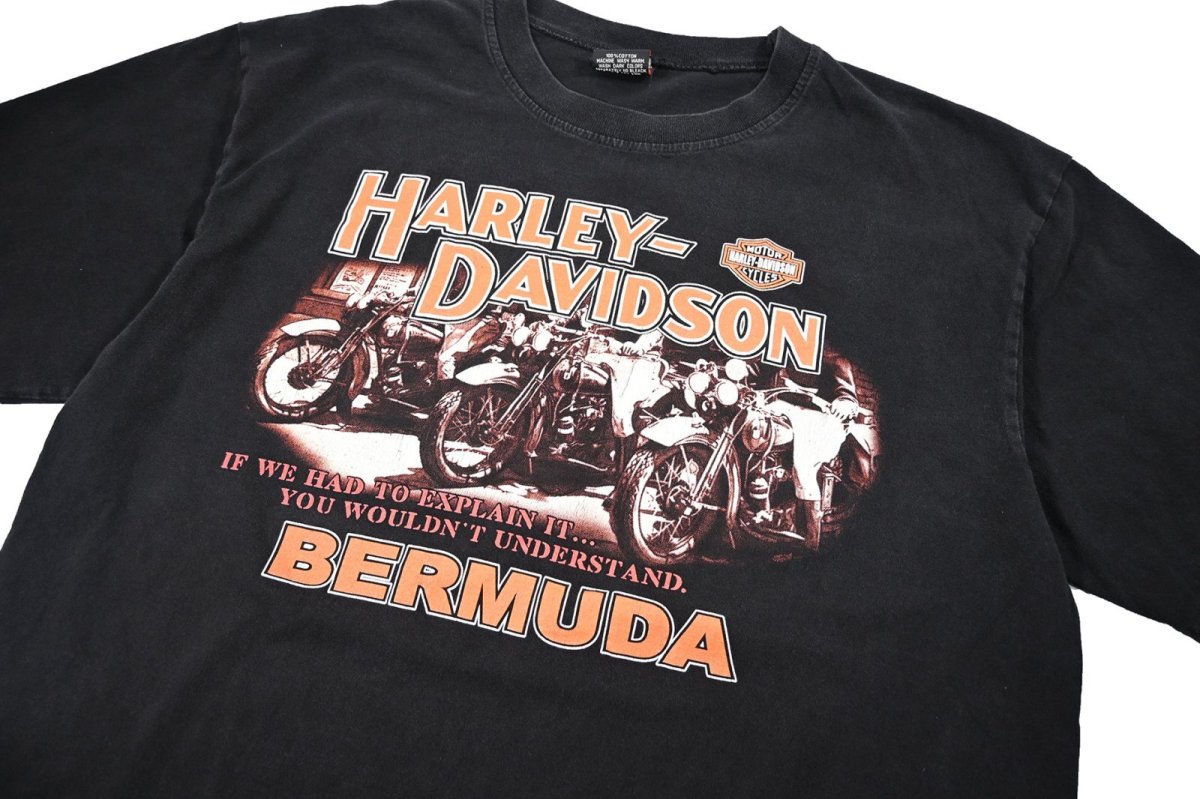 画像2: Used Harley-Davidson Print Tee (2)