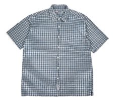 画像1: Used Anchor Blue S/S Cotton Shirt (1)