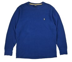 画像1: Used Polo Ralph Lauren L/S Thermal Shirt Blue (1)
