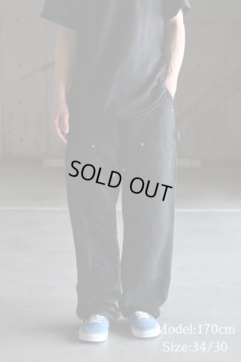 画像8: Used Carhartt Duck Double Knee Carpenter Pants Black made in USA カーハート (8)