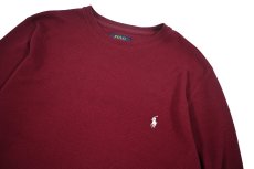 画像2: Used Polo Ralph Lauren L/S Thermal Shirt Burgundy (2)