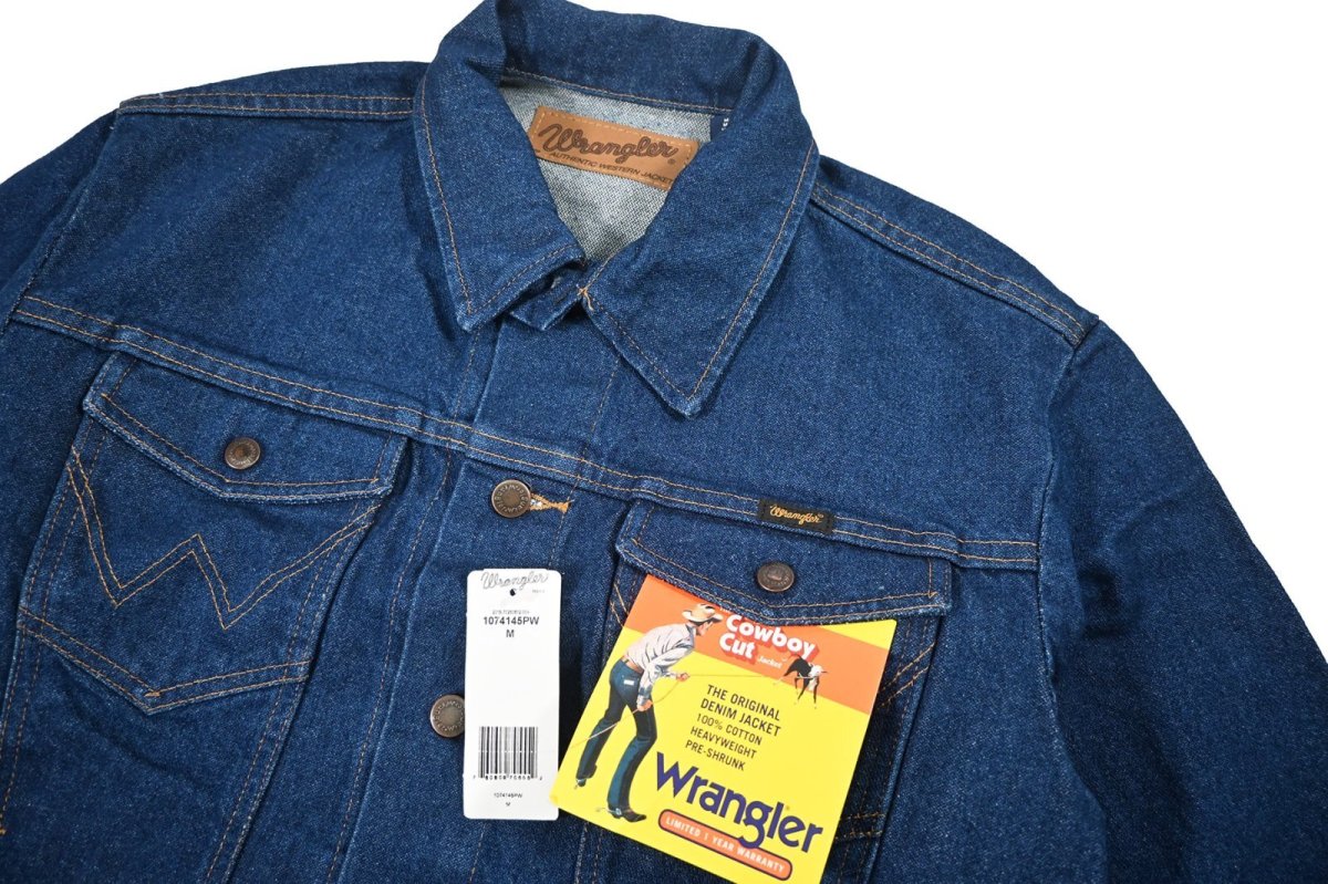画像2: Wrangler Cowboy Cut Unlined Denim Trucker Jacket Prewashed Indigo ラングラー (2)