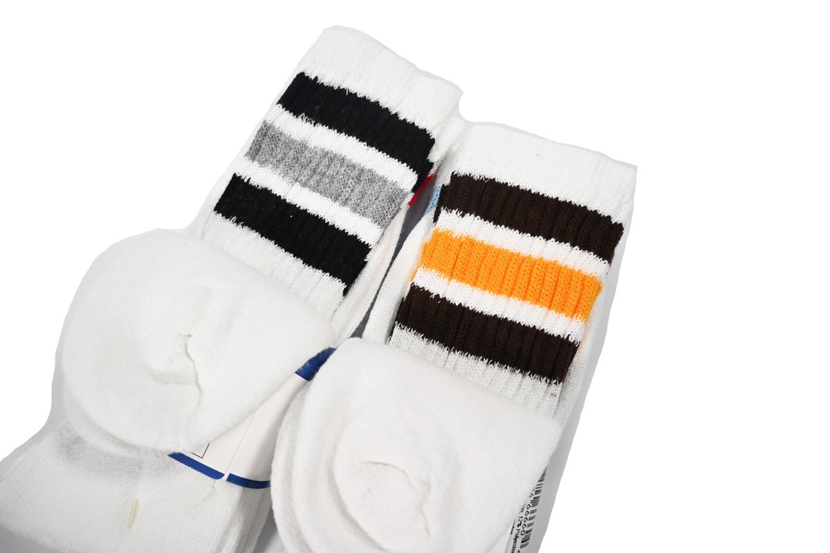 画像2: The Railroad Sock 2Pair Striped Crew Socks レイルロードソックス (2)