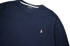 画像2: Used Polo Ralph Lauren L/S Thermal Shirt Navy (2)