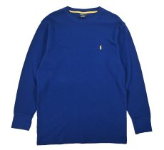 画像1: Used Polo Ralph Lauren L/S Thermal Shirt Blue (1)
