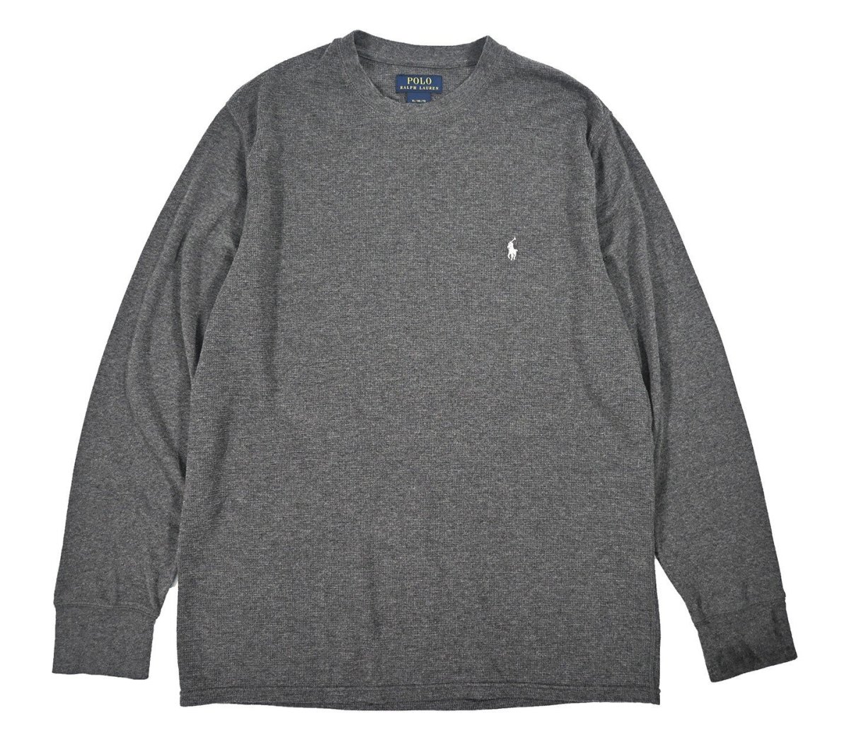 画像1: Used Polo Ralph Lauren L/S Thermal Shirt Charcoal (1)