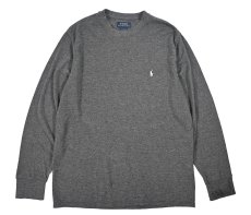画像1: Used Polo Ralph Lauren L/S Thermal Shirt Charcoal (1)
