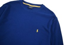 画像2: Used Polo Ralph Lauren L/S Thermal Shirt Blue (2)