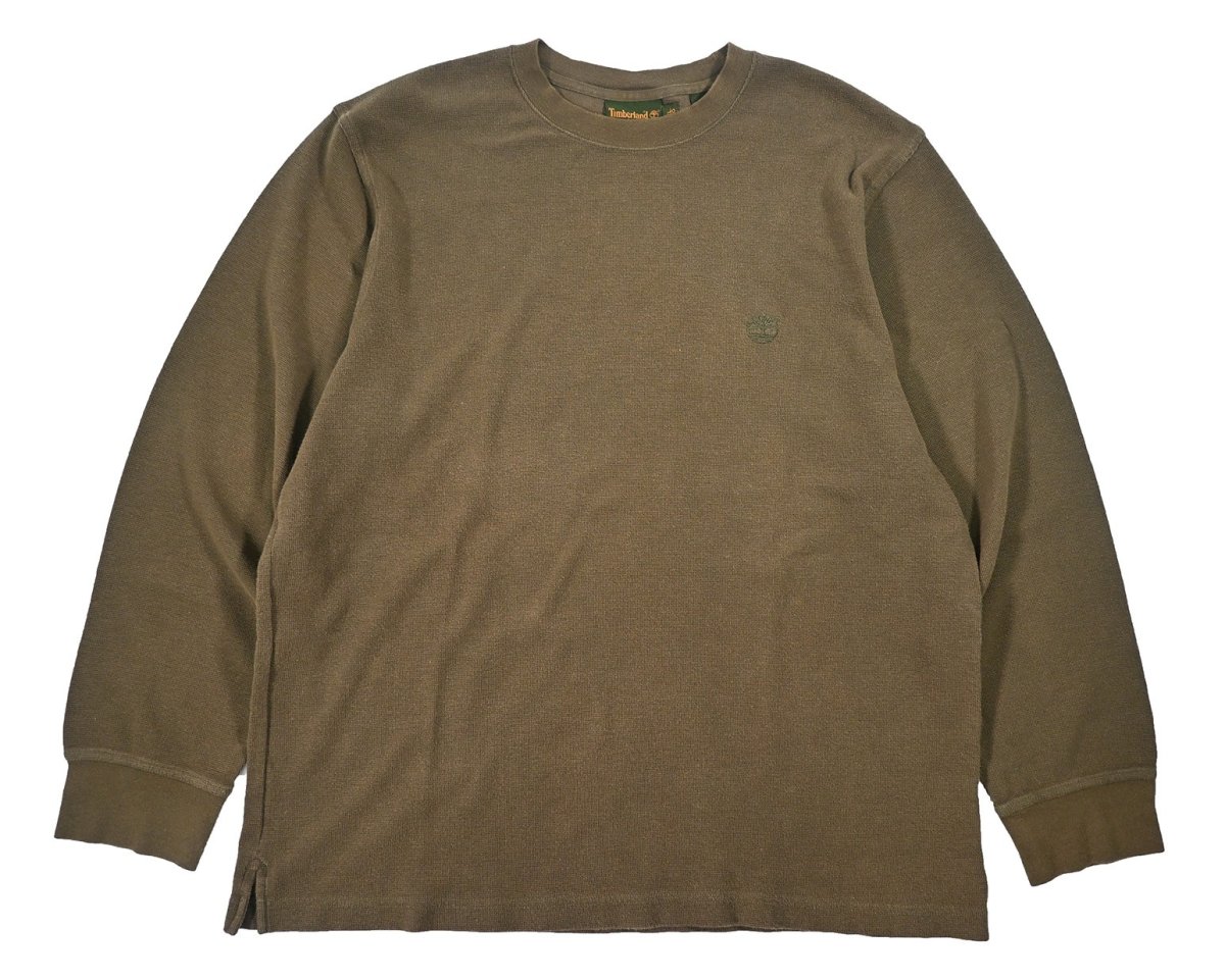 画像1: Used Timberland L/S Thermal Shirt Olive (1)