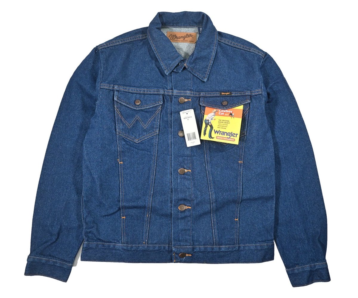 画像1: Wrangler Cowboy Cut Unlined Denim Trucker Jacket Prewashed Indigo ラングラー (1)
