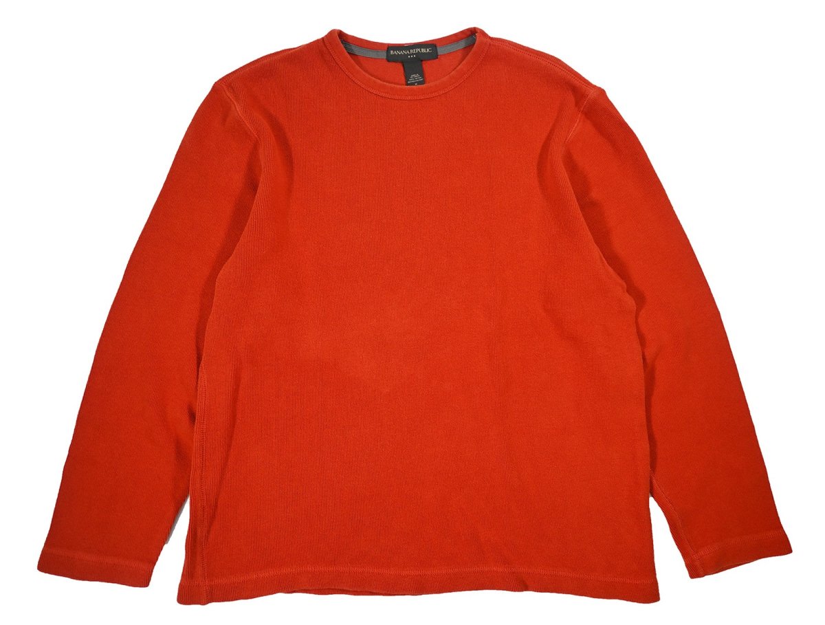 画像1: Used Banana Republic L/S Thermal Shirt Orange (1)