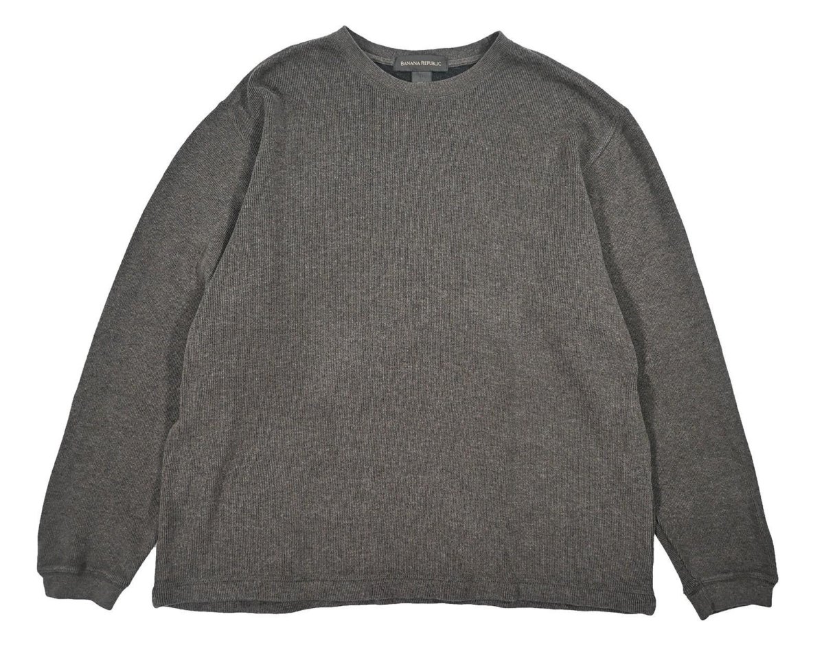 画像1: Used Banana Republic L/S Thermal Shirt Charcoal (1)