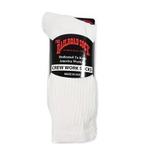 画像1: The Railroad Sock 3Pair Crew Socks White レイルロードソックス (1)