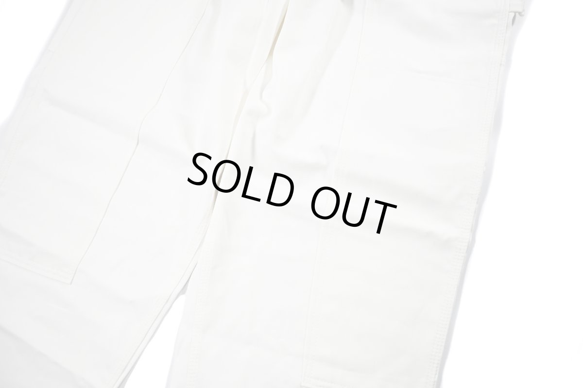 画像3: Deadstock Universal Overall Customized Double Front Big Painter Pants White (3)