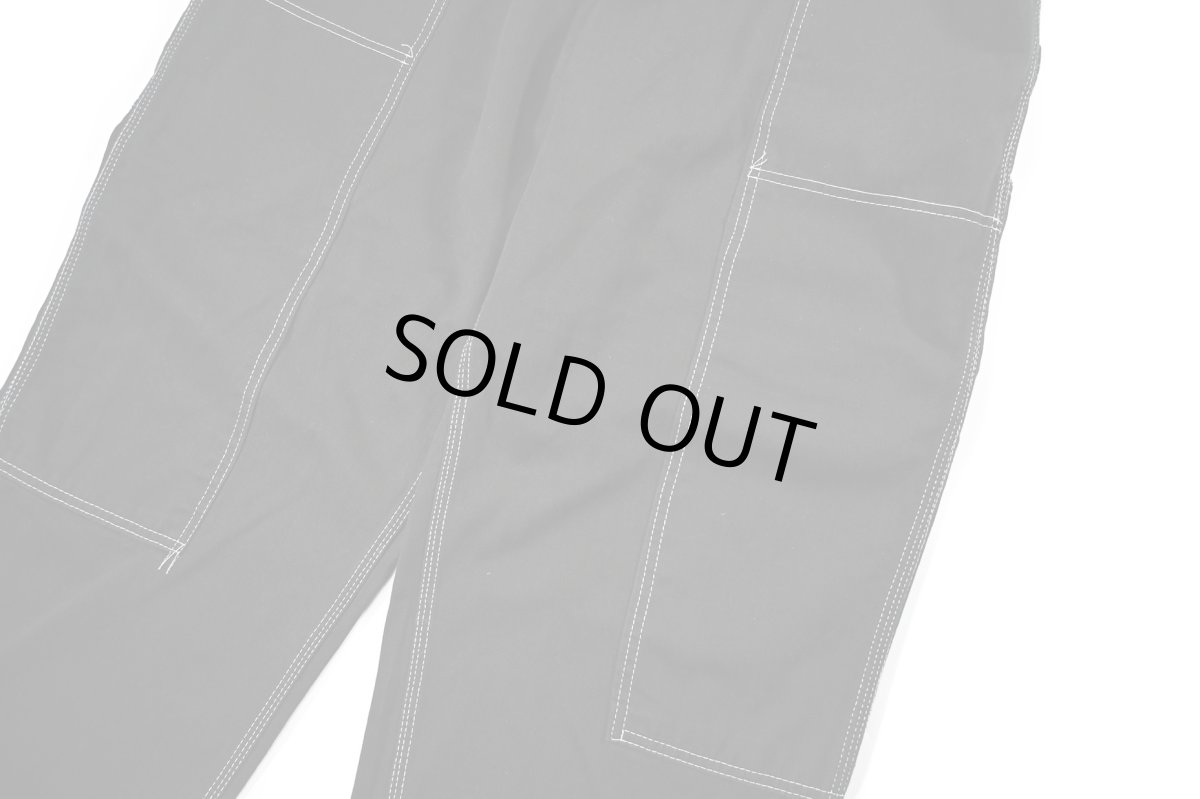 画像3: Deadstock Universal Overall Customized Double Front Big Painter Pants Dyed Black (3)