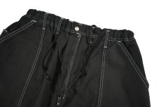 画像2: Deadstock Universal Overall Customized Double Front Big Painter Pants Dyed Black (2)