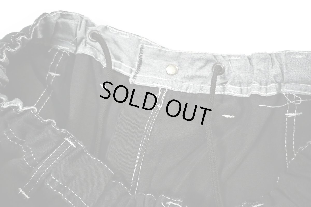 画像8: Deadstock Universal Overall Customized Double Front Big Painter Pants Dyed Black (8)