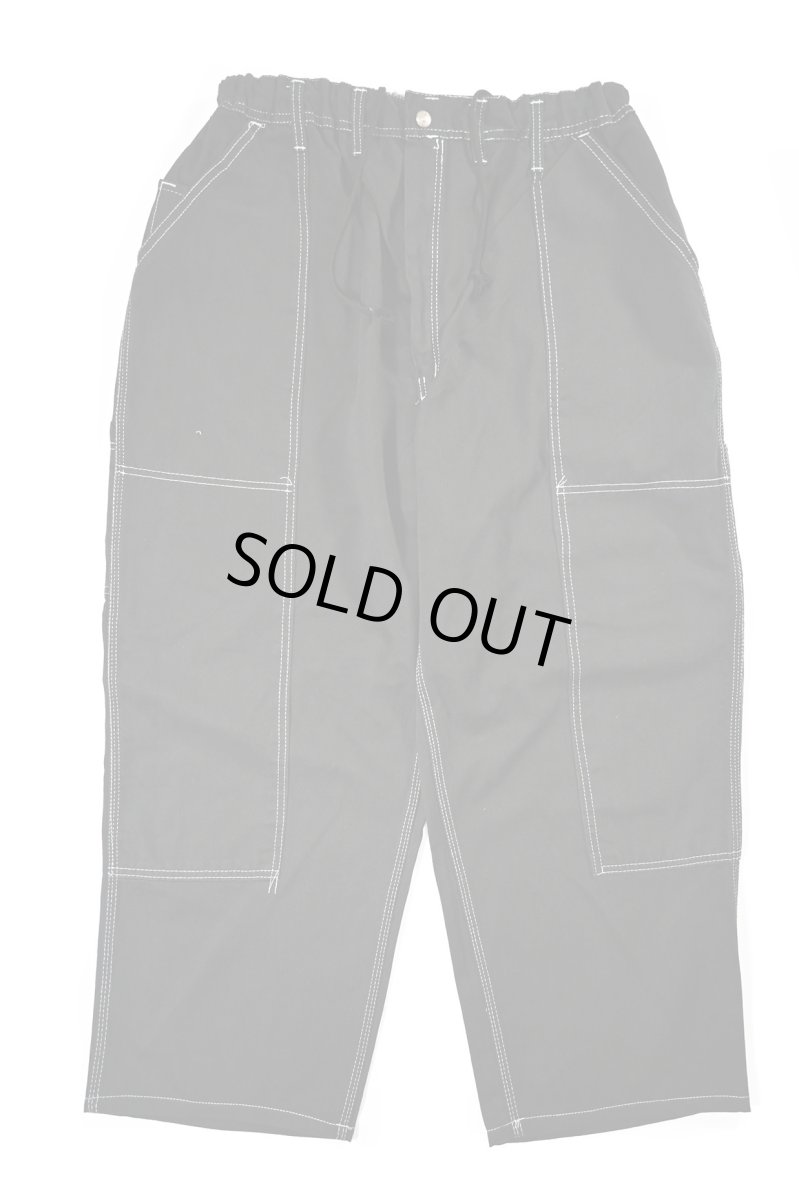 画像1: Deadstock Universal Overall Customized Double Front Big Painter Pants Dyed Black (1)