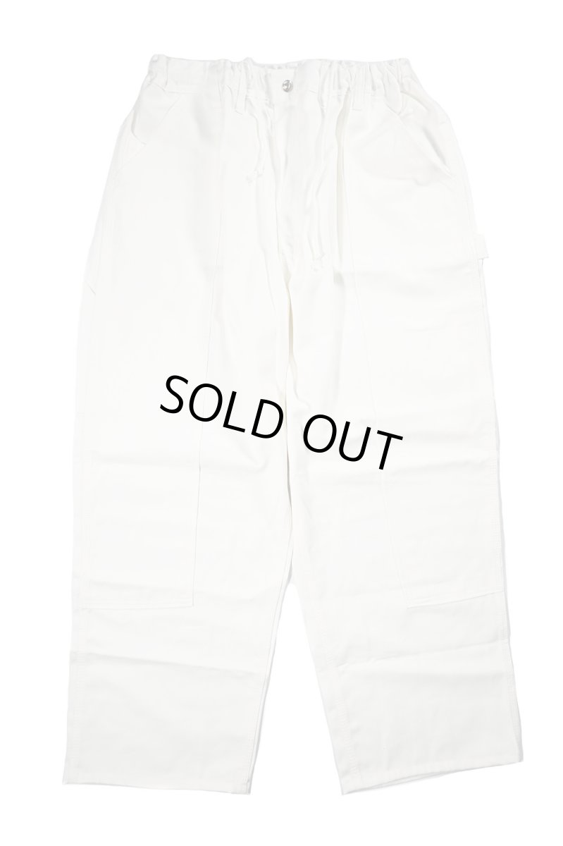 画像1: Deadstock Universal Overall Customized Double Front Big Painter Pants White (1)