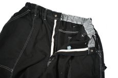 画像6: Deadstock Universal Overall Customized Double Front Big Painter Pants Dyed Black (6)