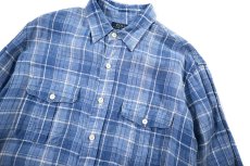 画像2: Used Polo Ralph Lauren Plaid Pattern Linen Shirt (2)
