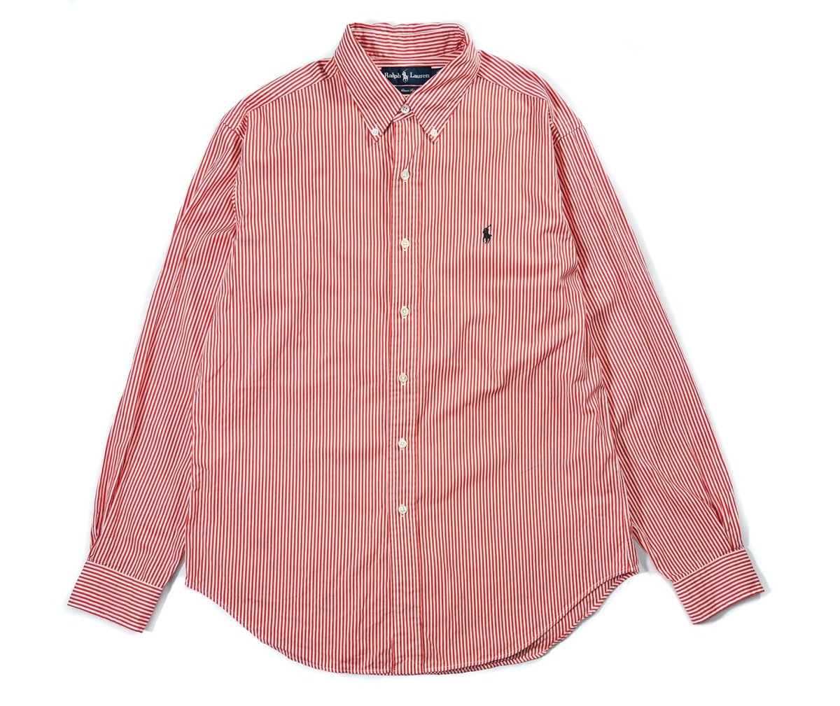 画像1: Used Ralph Lauren Stripe B/D Shirt "Classic Fit" (1)