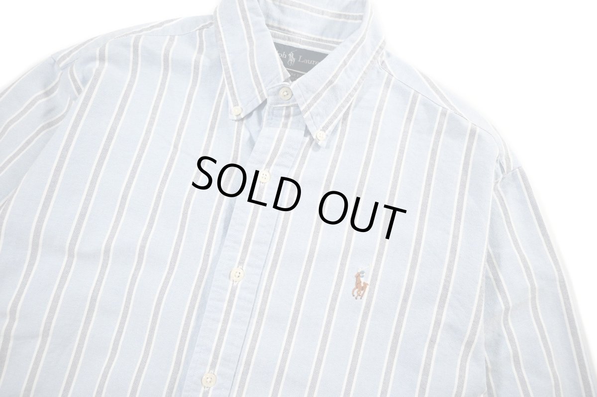 画像2: Used Ralph Lauren Stripe B/D Shirt "Custom Fit" (2)